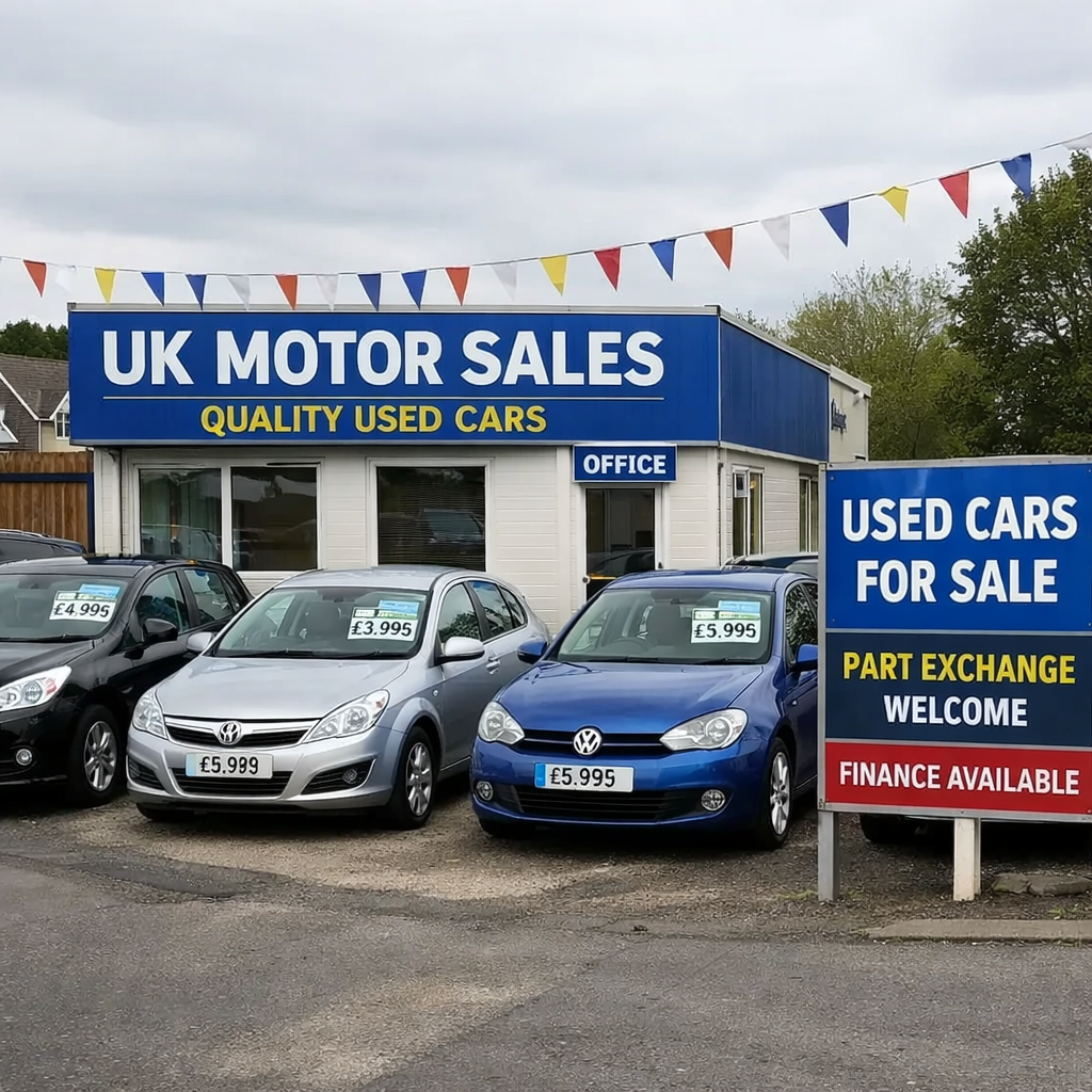 A used car dealership showcases vehicles for sale, reflecting trends and pricing changes in the Second-Hand Car Market during 2026.